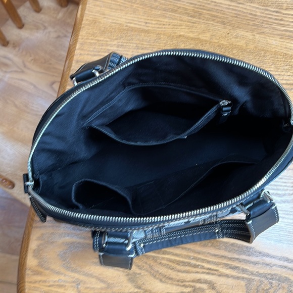 Coach F13977 Signature Domed Jacquard Shoulder Khaki Canvas Satchel - Picture 2 of 13